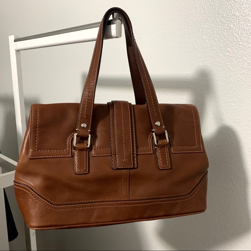 Coach Large Hamilton Brown Leather Purse F12604 - Picture 2 of 8